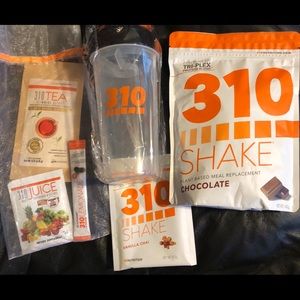 310 shake chocolate  plus shake cup and samples